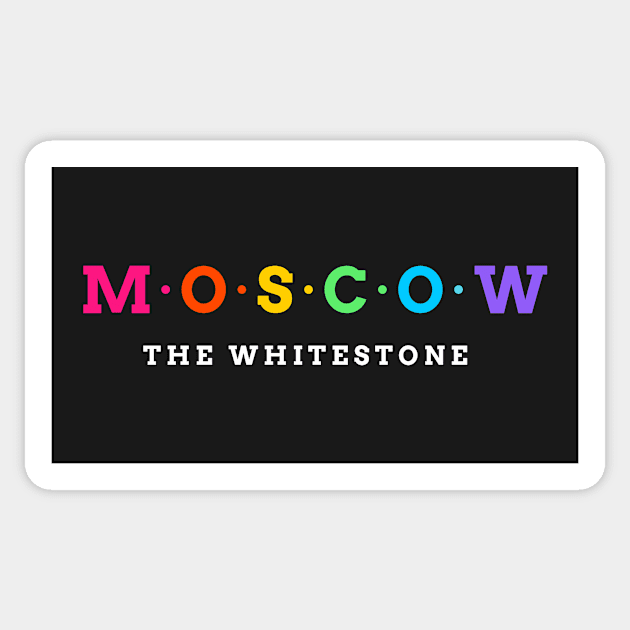 Moscow, Russia. The Whitestone. Sticker by Koolstudio